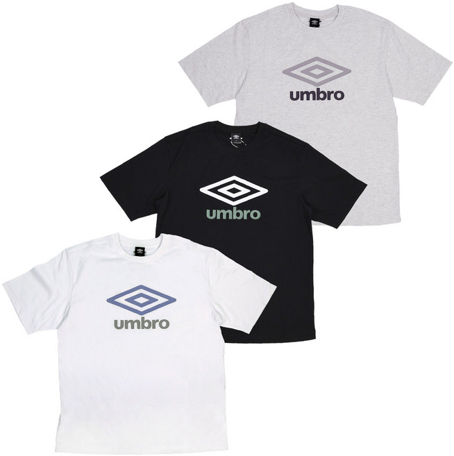 [백화점 정품] 엄브로 26SS 남녀공용 기본스타일 면소재 에션셜 빅로고 반팔티 반팔티셔츠 + 스포츠양말