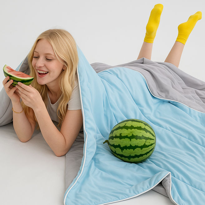 퇴근하고 시원한 냉감 차렵 여름 이불