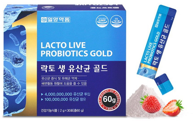 일양 락토 생 유산균 골드(2g*30포), 60g, 1개