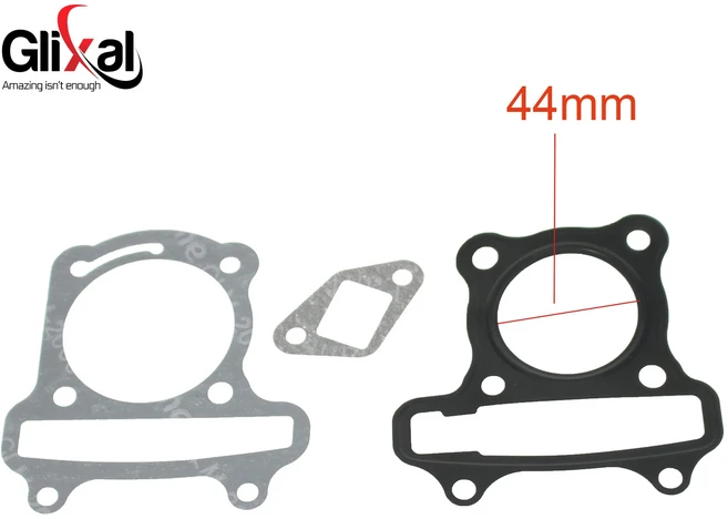 Glixal GY6 헤드 및 베이스 실린더 개스킷 세트 139QMB 4 스트로크 가스 스쿠터 모페드 ATV 엔진용 50cc, 03 GY6 60cc 44mm