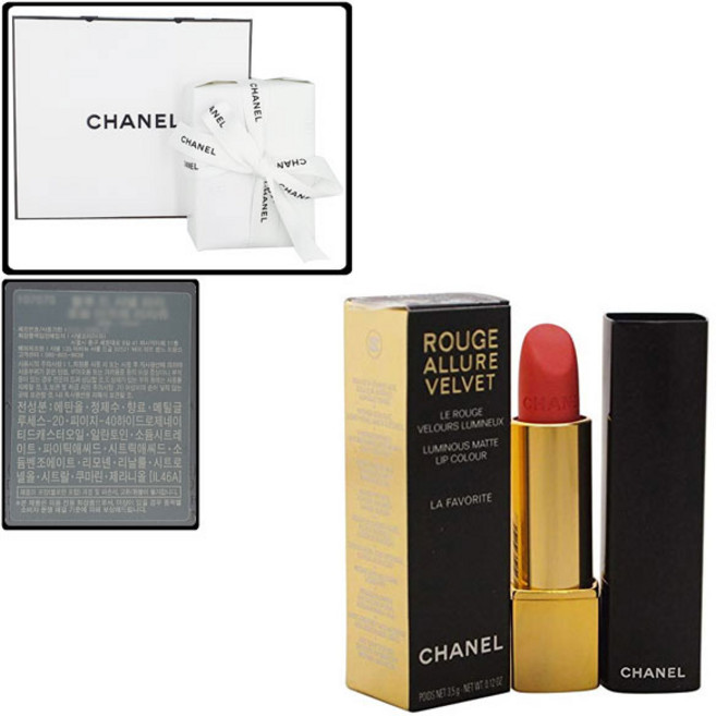 샤넬 루쥬 알뤼르 벨벳3.5g-가볍게 밀차 루미너스 매트 립스틱(쇼핑백), 1개, 3.5g, 43 라 파보리트