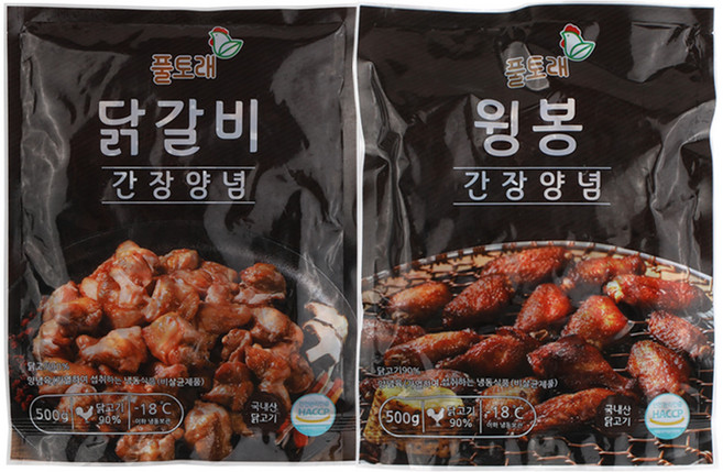 풀토래 간장양념 닭갈비_윙봉 2팩, 2개, 500g