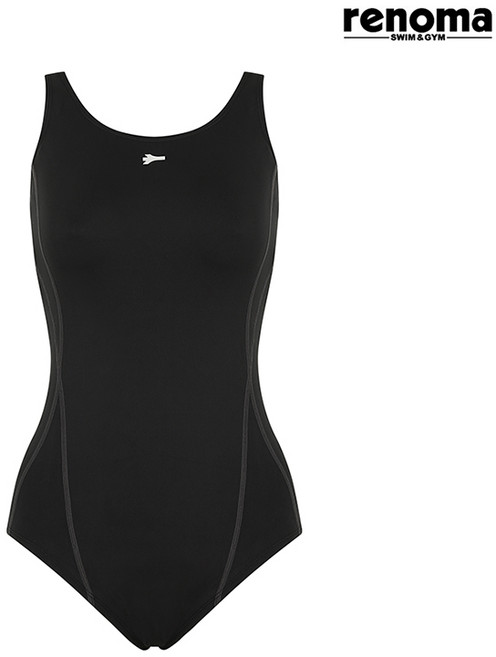 레노마수영복 여성 X백 실내 수영복 다크그레이 (RN-LS2E701_DG) 브라캡증정
