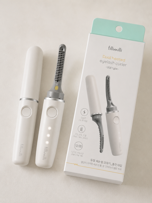 필리밀리 듀얼 속눈썹 고데기_충전타입 J컬, 혼합, HEC-DUAL-01