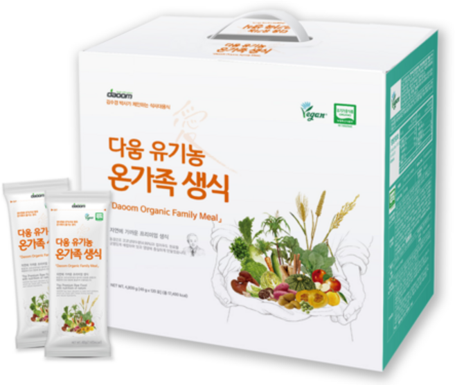 다움 유기농 온가족생식 40g x 30포 1개월분 유기농분말 생식 비건 아침식사대용, 1개