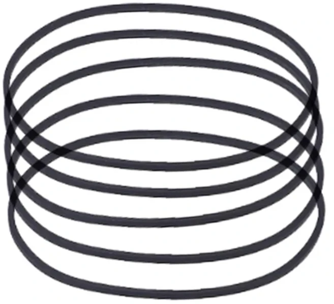 41-190mm 정사각형 접힌 고무 벨트 1.2mm 레코더 카세트 테이프 기계 5PCS AXFY, 02 Fold in half 150mm