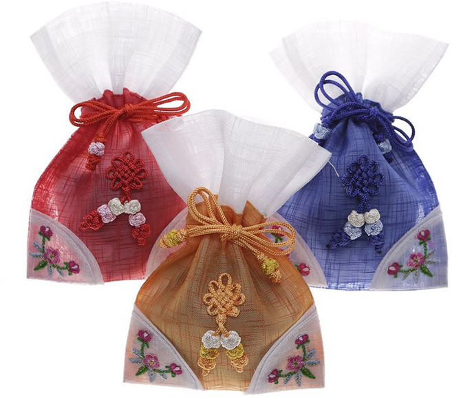 율아시아 모시 양귀자수 복주머니, 랜덤발송