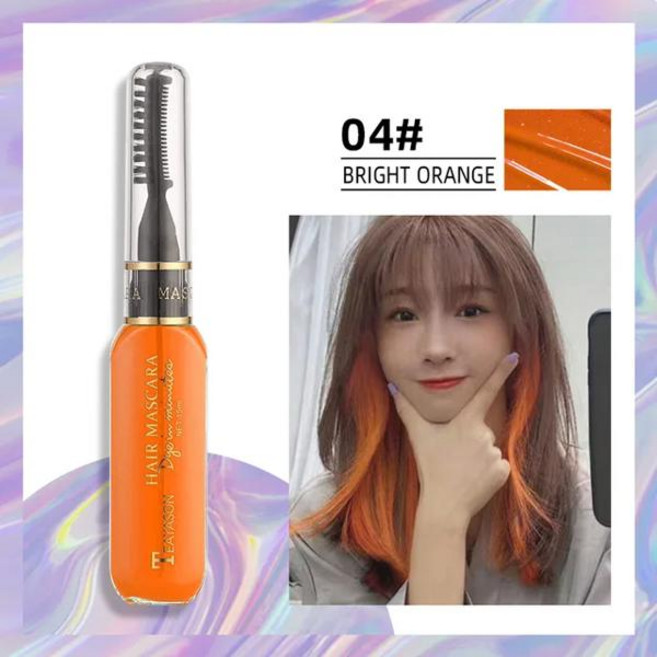 13 가지 색상 일회용 헤어 컬러 헤어 염료 홈 DIY 임시 헤어 컬러 마스카라 염료 크림 헤어 왁스 블루 그레이 퍼플, [04] 04, 1개