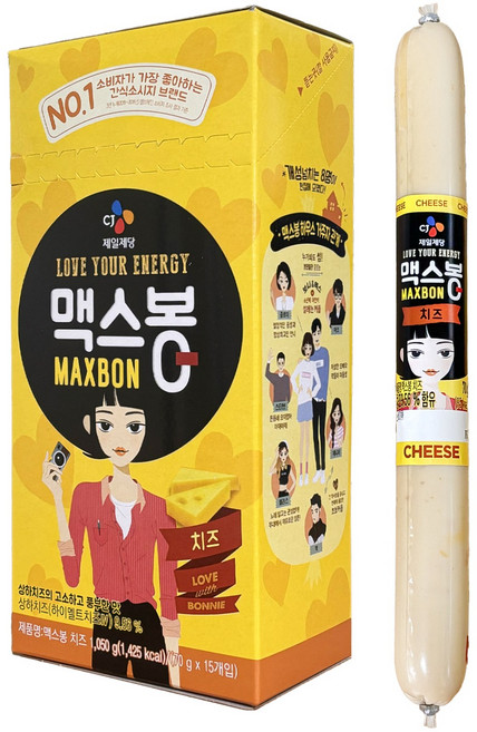 맥스봉 치즈 소시지, 1.05kg, 2개