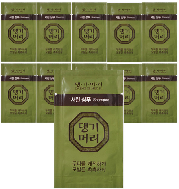 댕기머리 모발보호 서린 여행용샴푸 휴대용샴푸 일회용샴푸 한방샴푸, 8ml, 10개