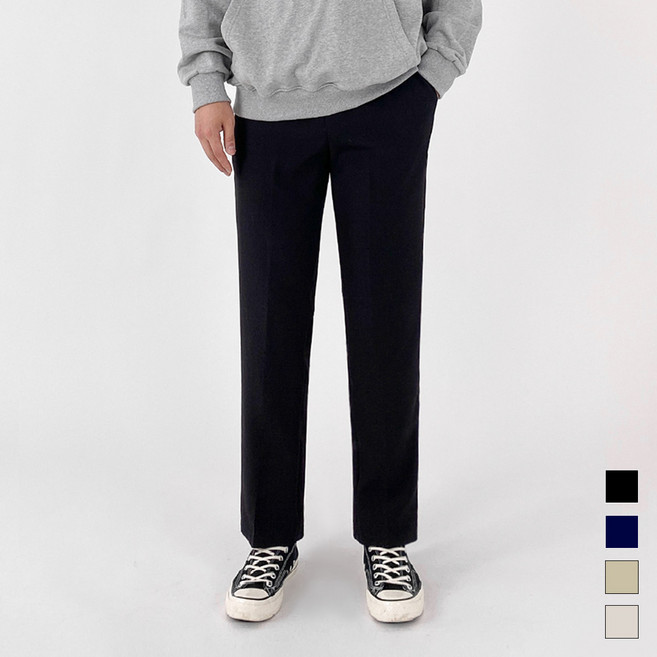 모노마인 남자 밴딩 슬랙스 스판 고무줄바지 링클프리 빅사이즈 밴딩바지 S-2XL