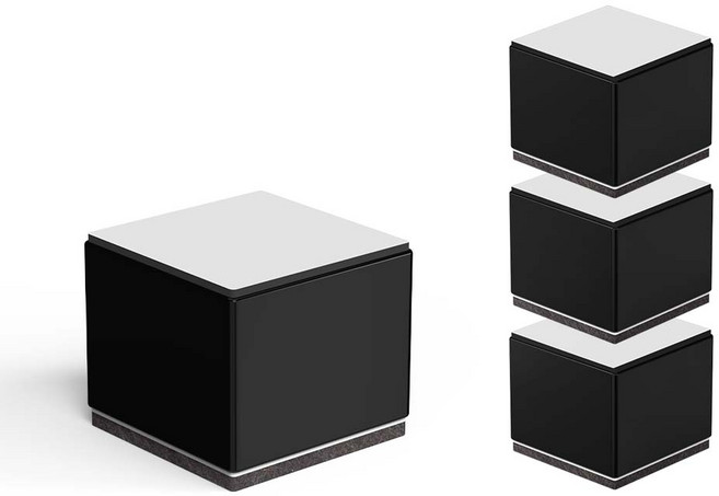 모락 가구 다리 높이 조절 탄소강 받침대 4개입 5CM, 1개, 블랙