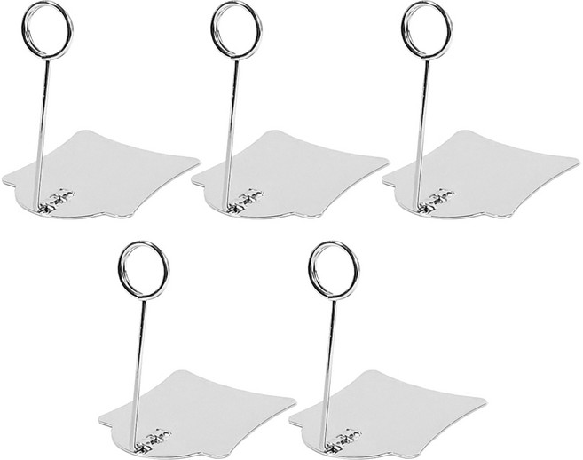 제로리빙 마트 진열 메탈 가격표 꽂이, 5개, 실버