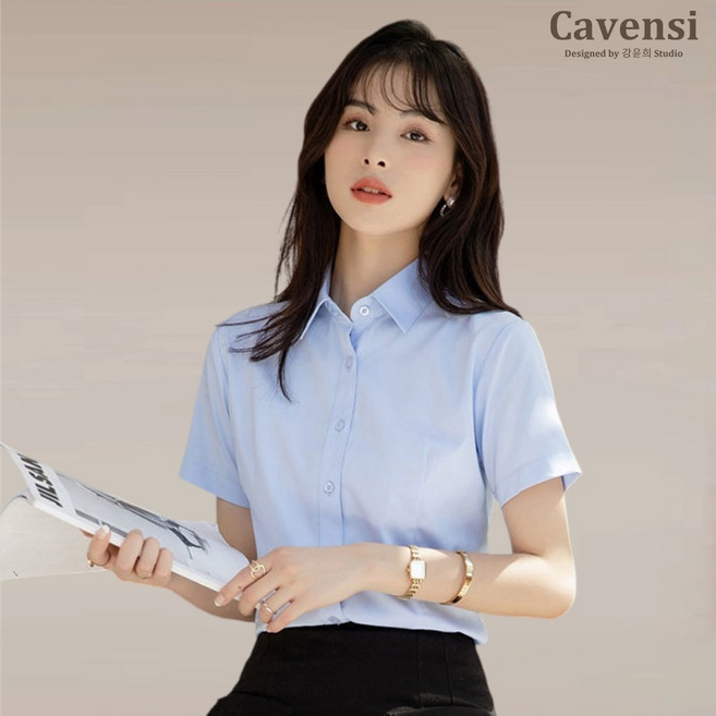 Cavensi OL上班族短袖襯衫