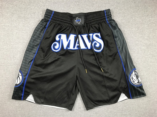 NBA 농구반바지 5부 유니폼 농구복 농구바지 쇼츠, 시안 매버릭 시티 에디션 블랙, 1개