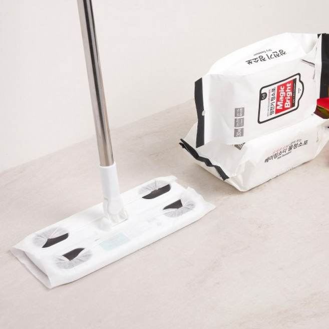 [메가스토어]릴리아 물걸레 정전기 청소포 밀대 걸레 막대걸레 청소용품 청소걸레 물걸레포밀대, 1개