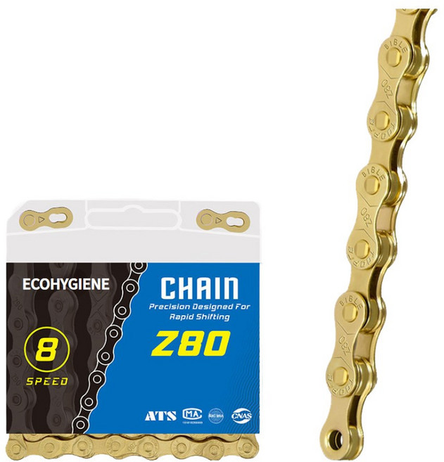 에코하이진 골드 자전거 체인, 6단7단8단, 1개