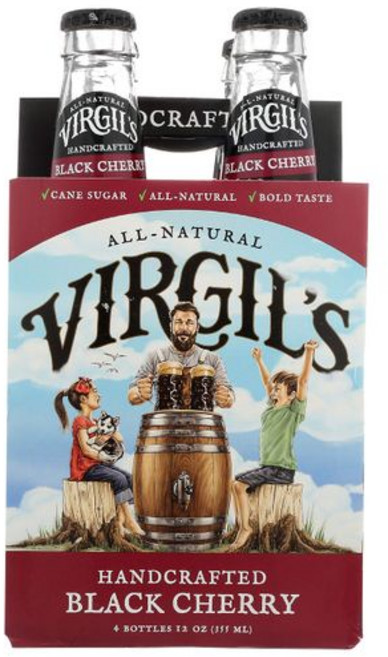 버질스 블랙 체리 크림 4 x 355ml (6개 팩) Virgil'S Black Cherry Cream 4 x 12.00 OZ (Pack of 6)