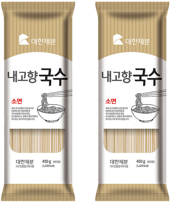곰표 쫄깃한 소면 내고향국수, 450g, 2개