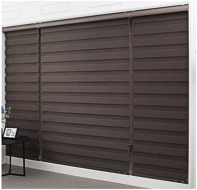 창앤롤 맞춤제작 베이직 모카(타프) 콤비블라인드 블라인드 베란다 거실 방한 방풍 롤스크린 브라인드 안방