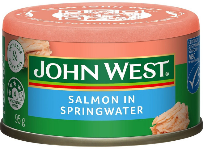 John West Salmon In Springwater 95g 존웨스트 스프링워터 연어통조림95g, 6개
