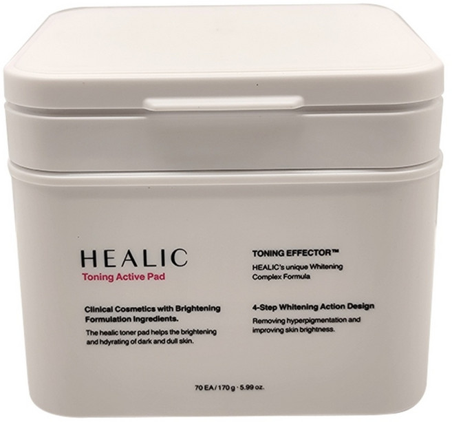 HEALIC 皙麗可 水潤亮白爽膚棉 保濕舒緩 溫和去角質, 70片, 1盒