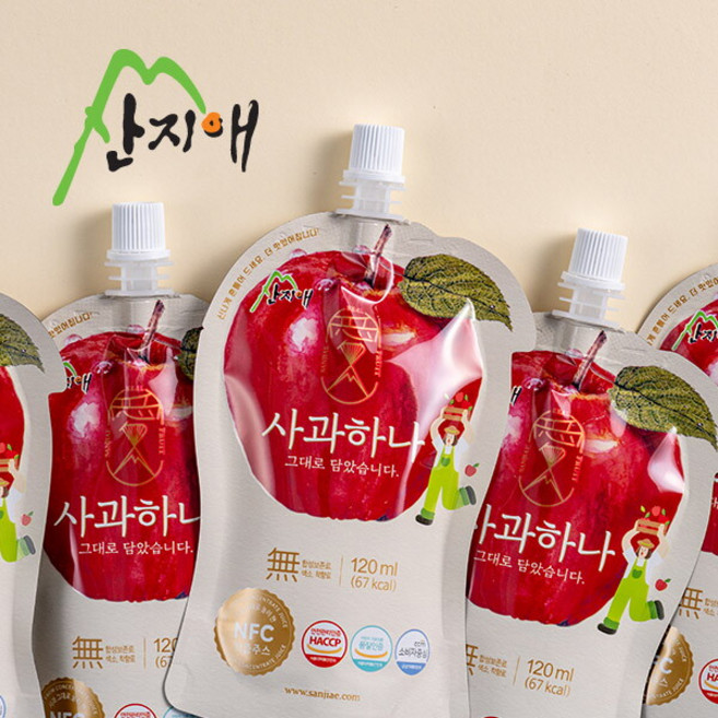 [빠른배송] 사과원액주스 120ml*60팩 NFC 착즙 사과즙, 120ml, 1세트