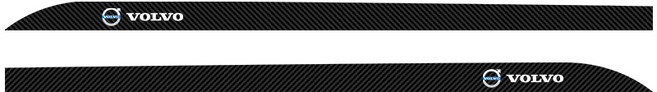 카본 자동차 문짝 사이 스커트 씰 스트라이프 스티커 데칼 볼보 호환 Xc90 S60 S80 Fh V50 S40 C30 용 액세, 01 01 Black