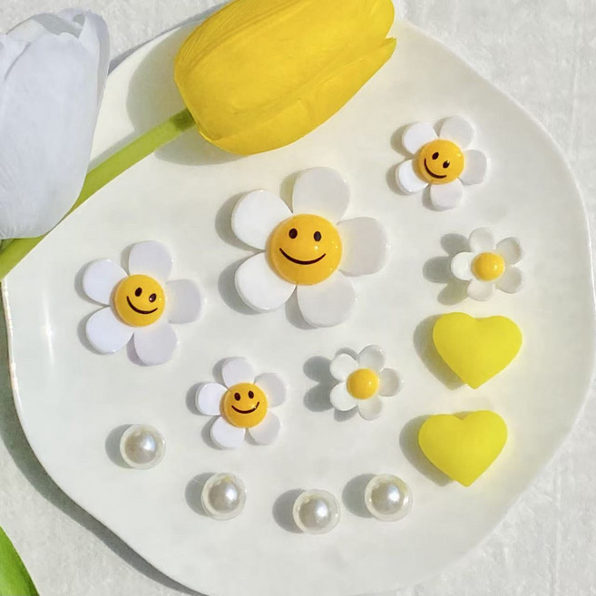 3D 입체 진주 웃음꽃 파츠 12pcs 세트