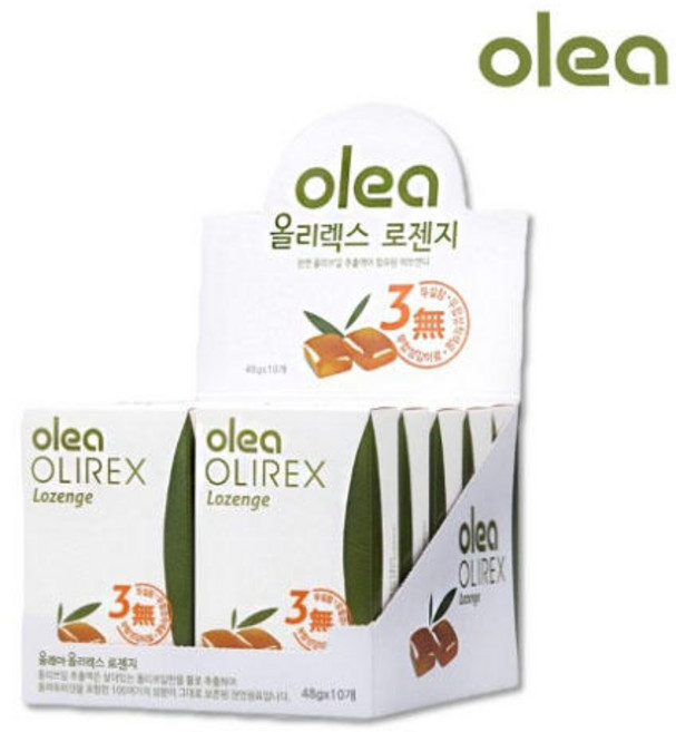 올레아 올리렉스 로젠지 캔디 48g (허브캔디), 100개