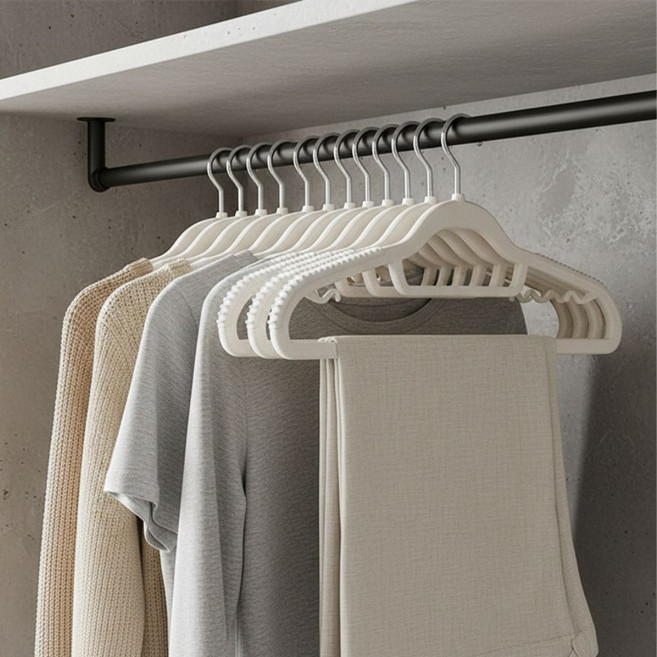 유또 어깨뿔방지 논슬립 고리회전 옷걸이, 화이트, 30개
