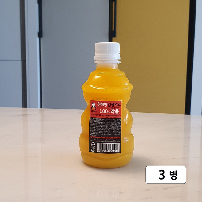 [귤품은해녀] 착즙주스 제주감귤 주스 천혜향 (본사직영), 3개, 330ml