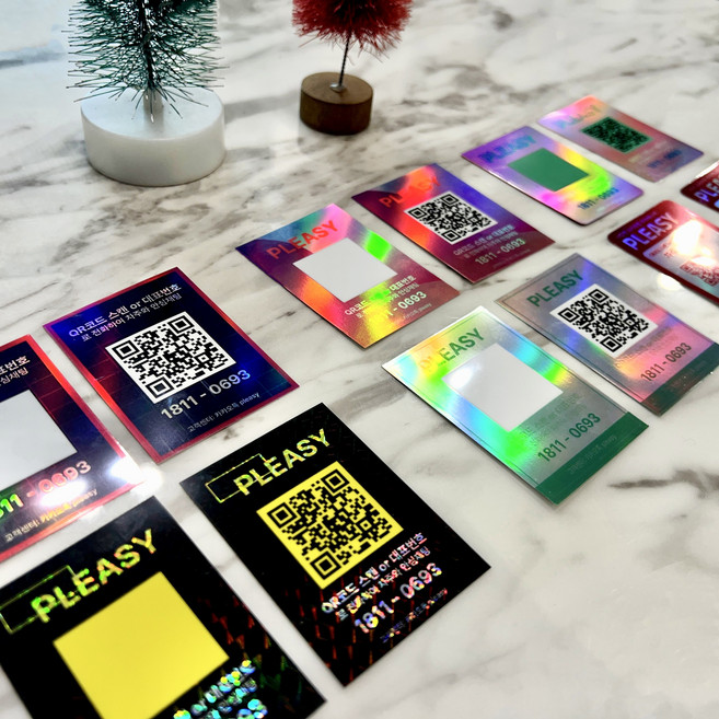 플리지톡 안심 QR코드 주차 번호판 / 자국이 남지 않는 전화번호판 안심채팅, 1개, A