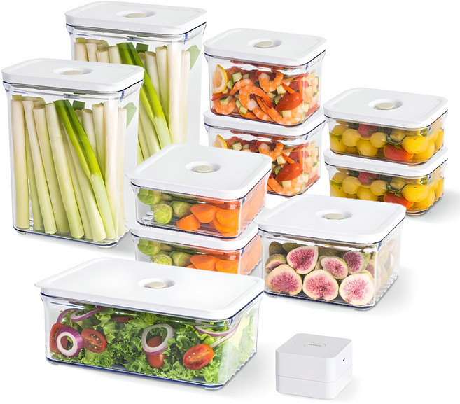 프랑코홈 파워바큠 진공용기 프리미어 세트, 1세트, 진공용기 10종 + 진공펌프