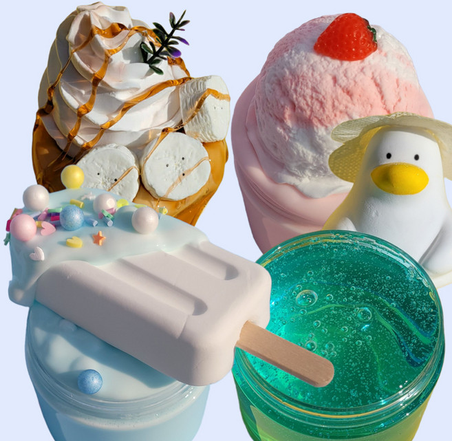 랑이슬라임 12+3종 랜덤박스 수제 슬라임, 1개