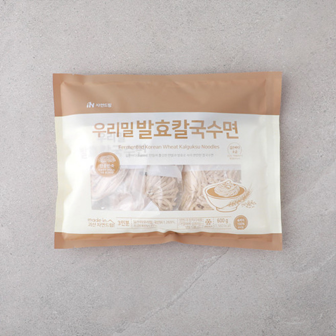 자연드림 우리밀 발효 칼국수면, 1개, 600g