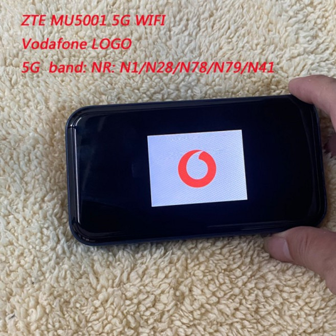 휴대용 무선 와이파이 WIFI 휴대폰 노트북 인터넷 LTE 라우터 도시락 ZTE MU5001 5G SIM 카드 모바일 핫스팟 서브 6 네트워크 기가비트 속도 2.4 인치 터치 스, 1개