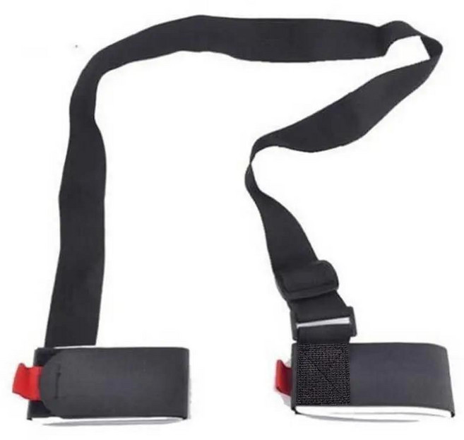 야외 스키 고정 스트랩 휴대용 더블 보드 스노우 어깨 성인 썰매 액세서리, 02 black 5pcs, 1개