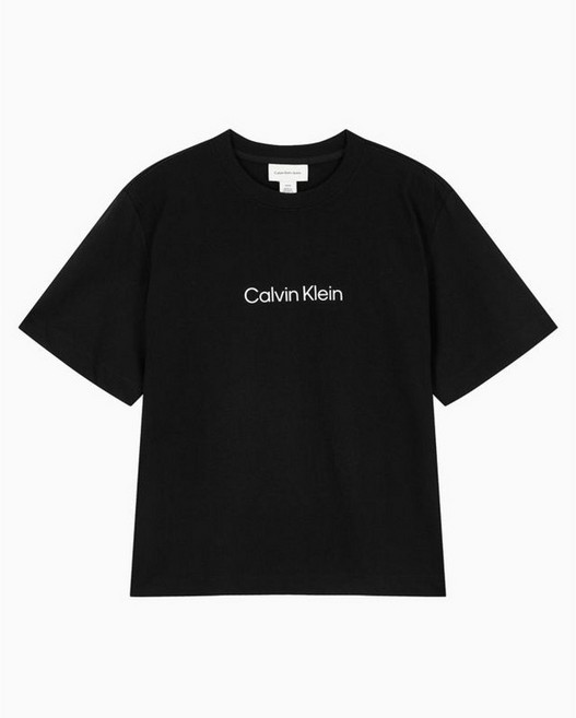 캘빈클라인진 CALVIN KLEIN JEANS 캘빈클라인 진 여성 릴렉스드 스탠다드 로고 크루넥 반팔 티셔츠 47A220G-UB1
