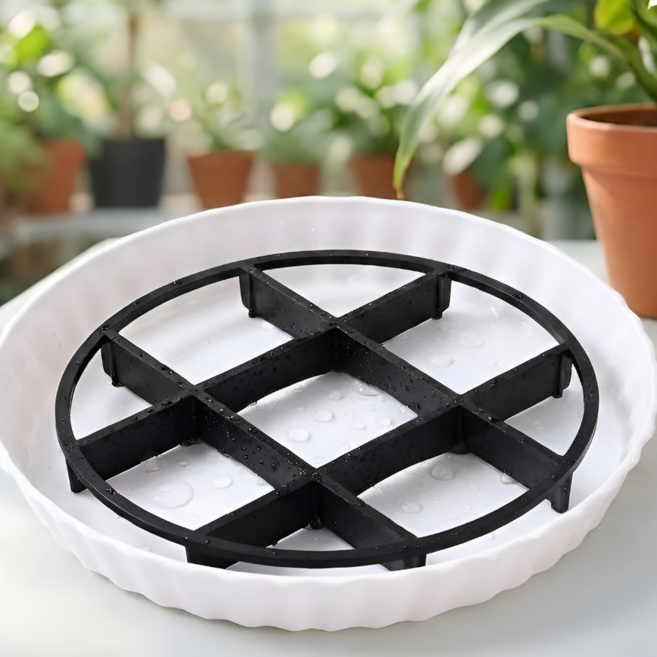 세지아 과습 방지 화분 받침, 5개, 블랙