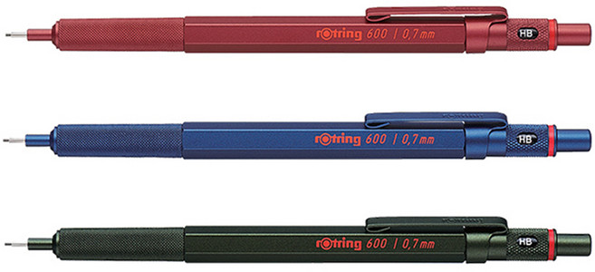 로트링 600 컬러샤프 0.7mm 고급필기구 제도용, 색상:기본