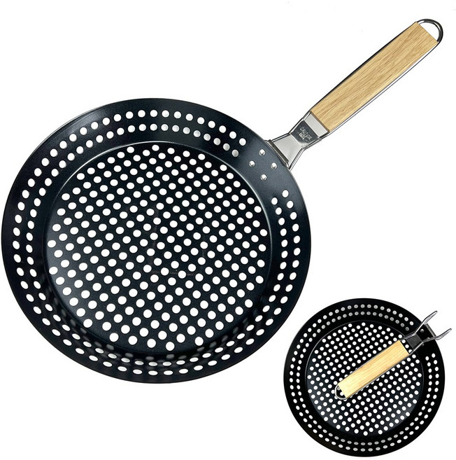 캠핑 타공후라이팬 숯불 석쇠구이, 1개