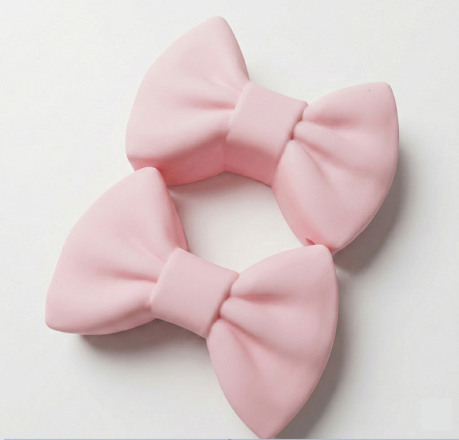 미끄럼방지 리본 실리콘 냄비 손잡이 커버 집게, 1세트, 핑크