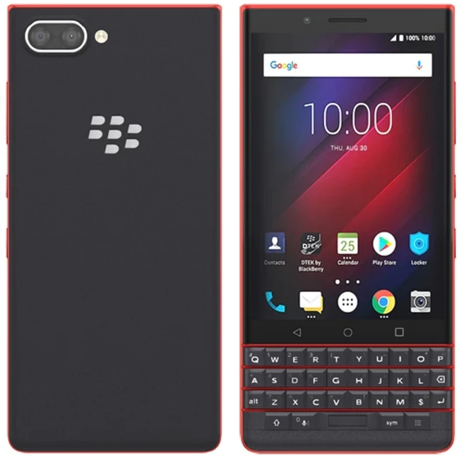 97% 새것과 같은 오리지널 블랙베리 키2 LE 언락폰 4.5인치 디스플레이 13MP+5MP 카메라 3GB/4GB 램 32GB/6, 03 32G 1 SIM Phone Only, 01 빨간색, 32GB