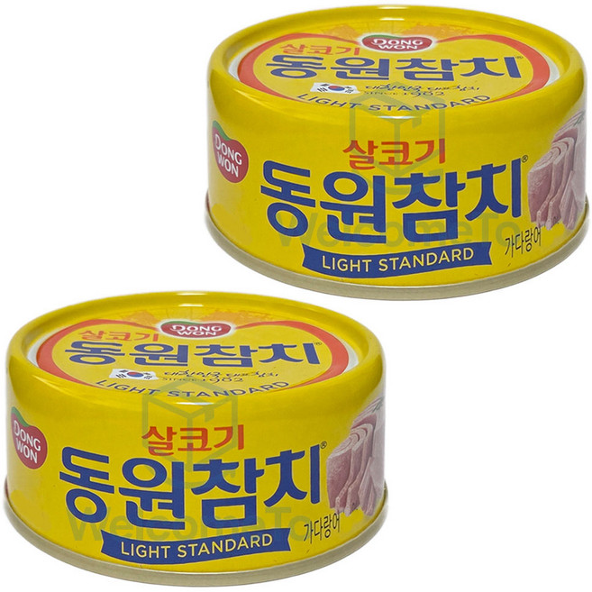 데일즈기획 동원 살코기 라이트스탠다드 참치, 90g, 2개