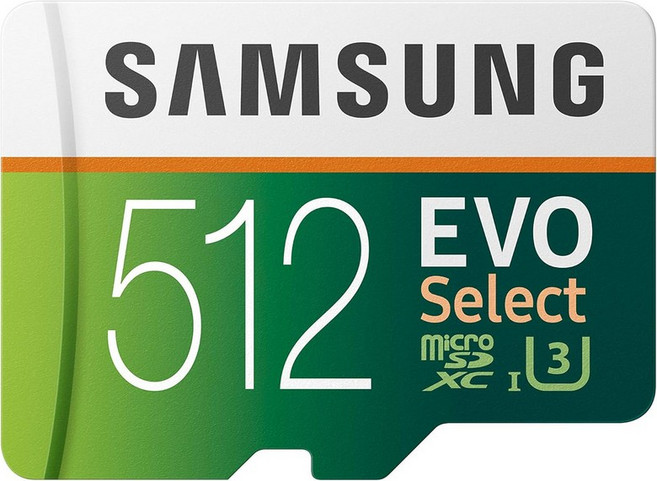 MB-ME512GAAM 512GB 100MBs U3 MicroSDXC Evo 셀렉트 메모리 카드 어댑터 포함