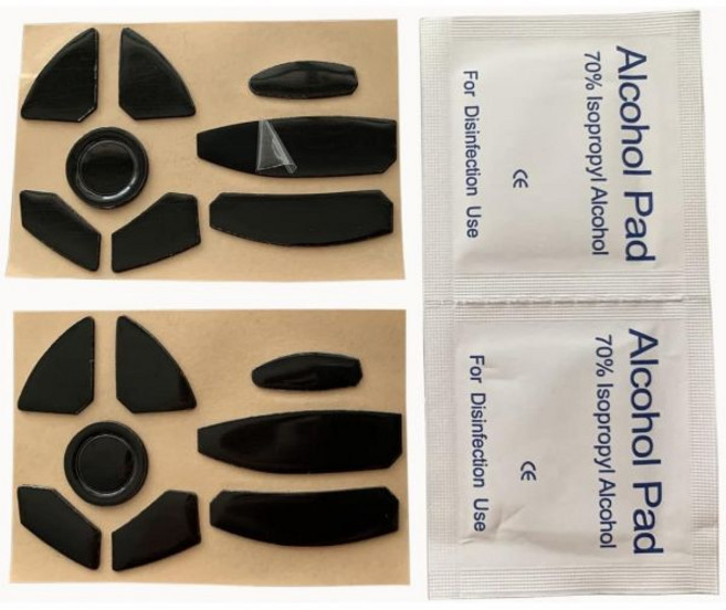 레이저 나가 에픽 2012 헥스 MOBA PC 게이밍 마우스용 새로운 마우스 스케이트 피트 2세트 포함