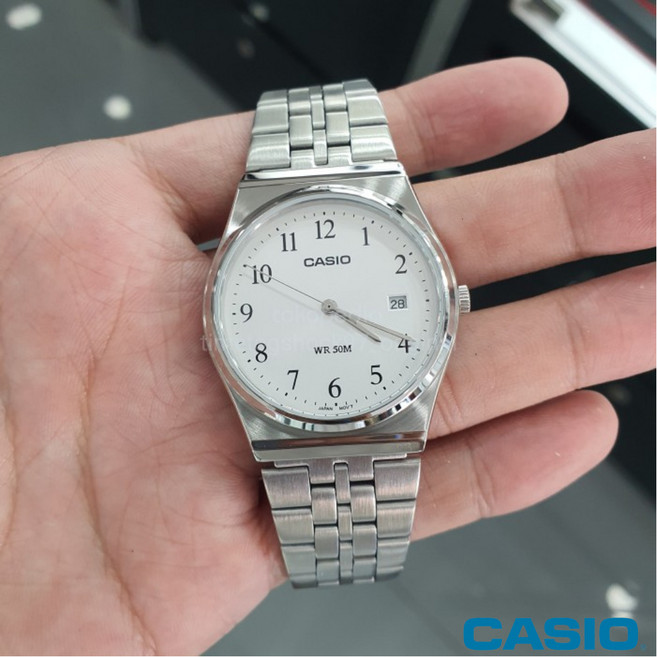 CASIO 카시오 MTP-B145D-7B 남성 화이트 아날로그시계