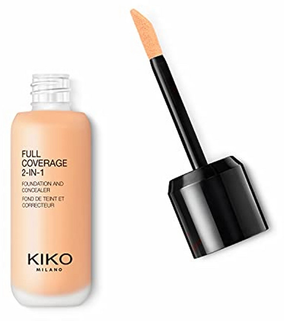 키코 밀라노 풀 커버리지 투인원 파운데이션 컨실러 12 - N 80 30g 베이스메이크업, 따뜻한 베이지 25, 1개