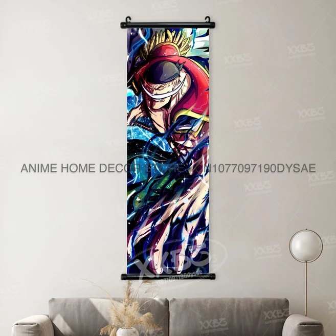 Anime ONE PICEC 포스터 원숭이 D. Luffy 교수형 그림 Vinsmoke Sanji 스크롤 그림 Roronoa Zoro 벽 예술 S, [01] 25x75cm(10x30inch), 19 hzw13-3, 1개